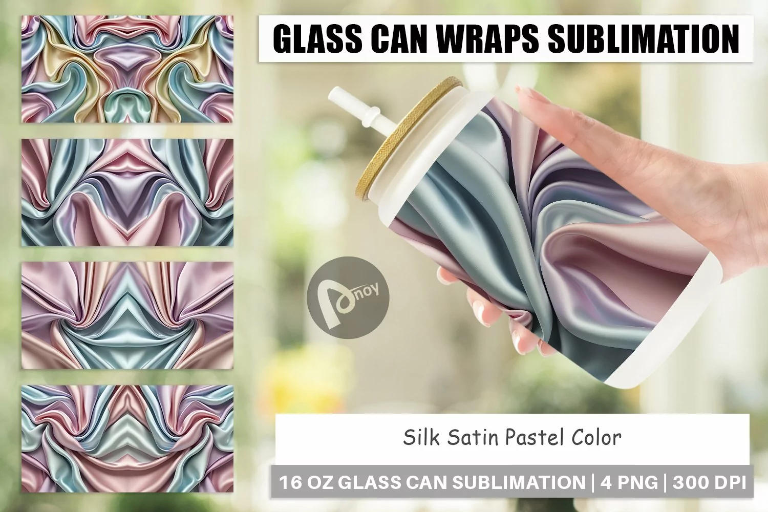 Glass Can Wraps Pastel Silk Satin product image 1