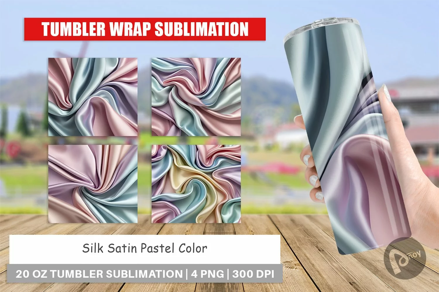 Tumbler Wrap Pastel Silk Satin product image 1