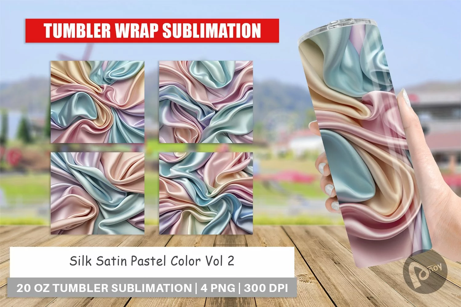 Tumbler Wrap Pastel Silk Satin product image 1