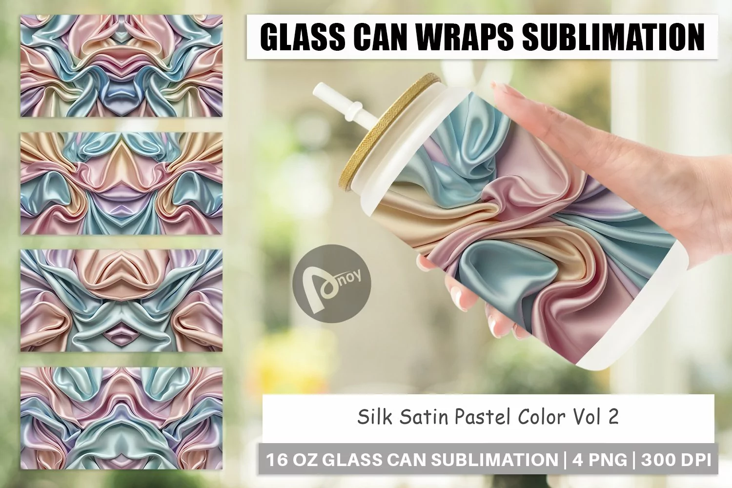 Glass Can Wraps Pastel Silk Satin product image 1