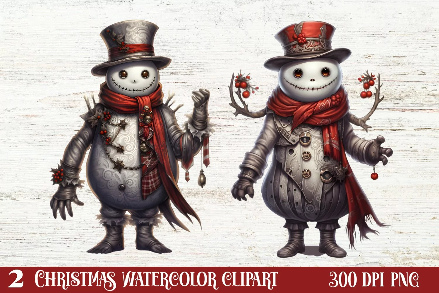 Christmas Skeleton Sublimation Clipart, Christmas PNG product image 1