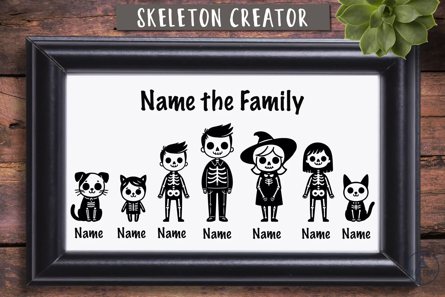 Skeleton family creator svg Halloween Family sign svg