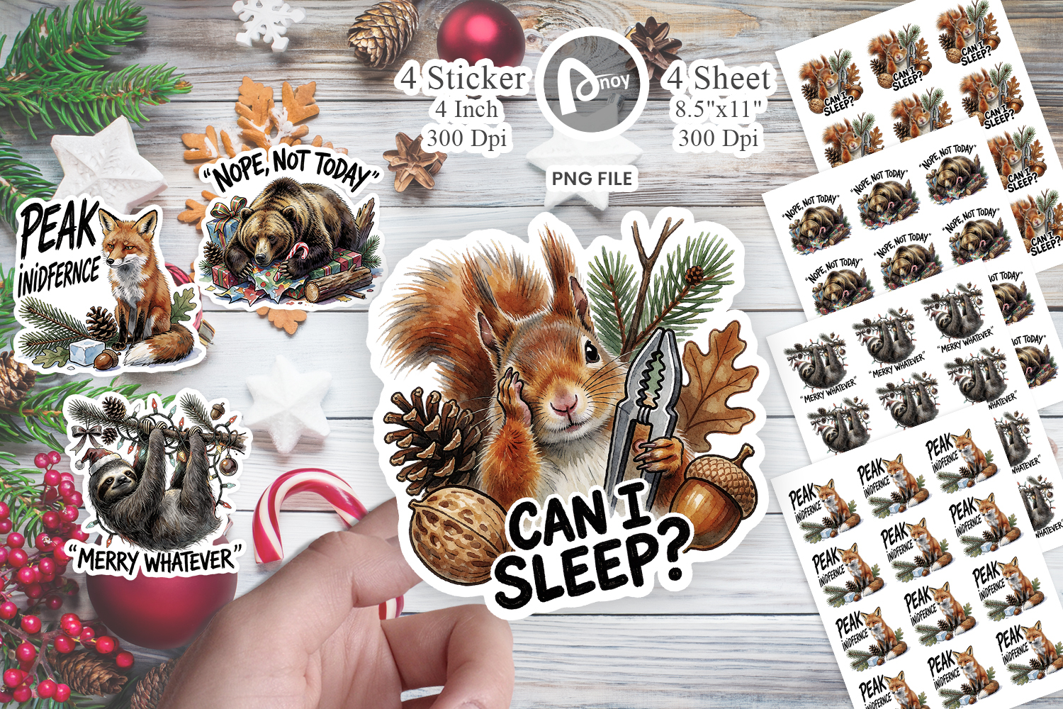 Apathetic Animals Quote Sticker product image 1