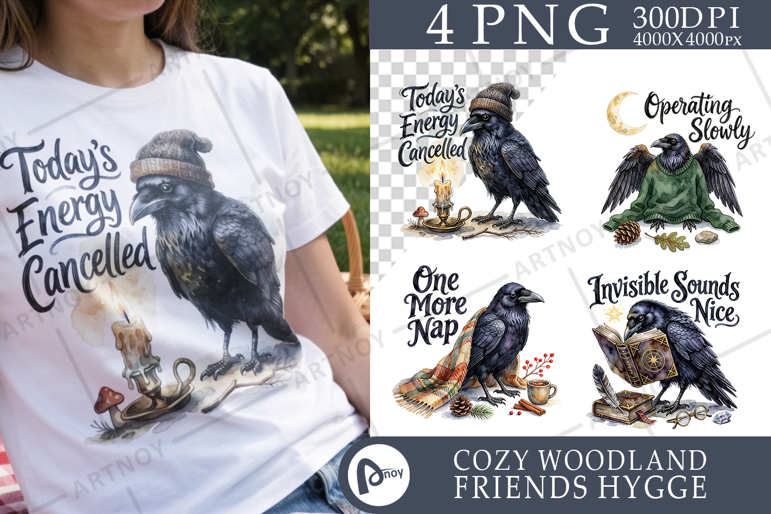 Sleep-Deprived Raven Sublimation product image 1