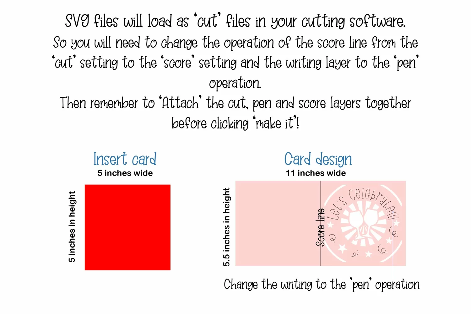 Let's Celebrate! | Cricut Card SVG file product image 1