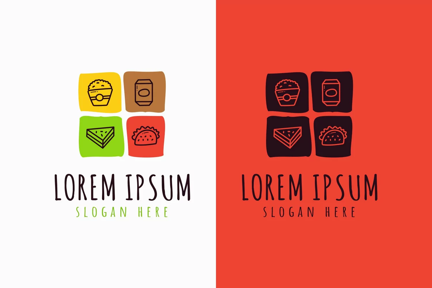 Snacks Colorful Logo Illustrations product image 1