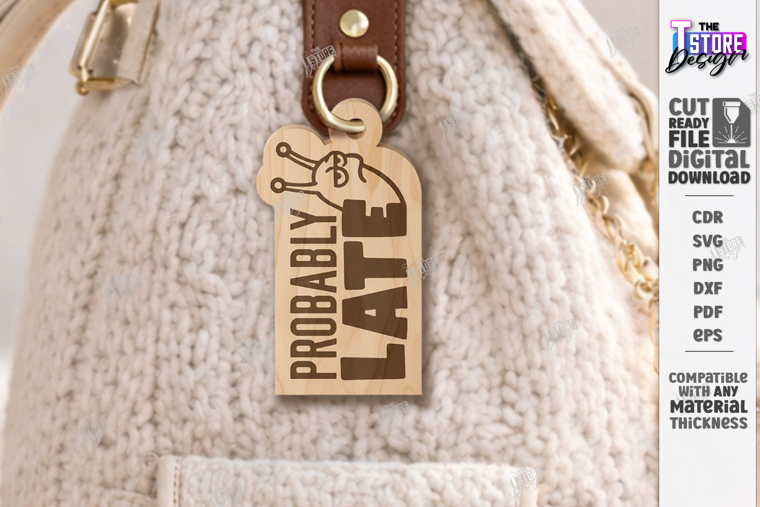 Snarky Bag Tag Laser Cut | Sassy Keychain Laser Files SVG product image 1