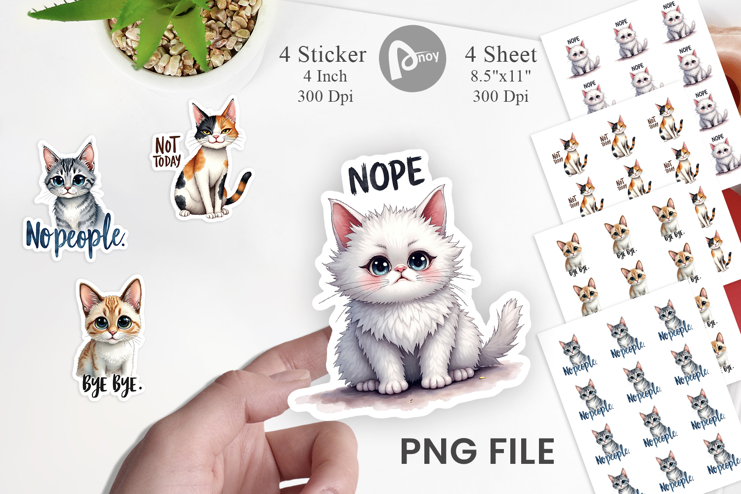 Snarky Felines Sticker product image 1