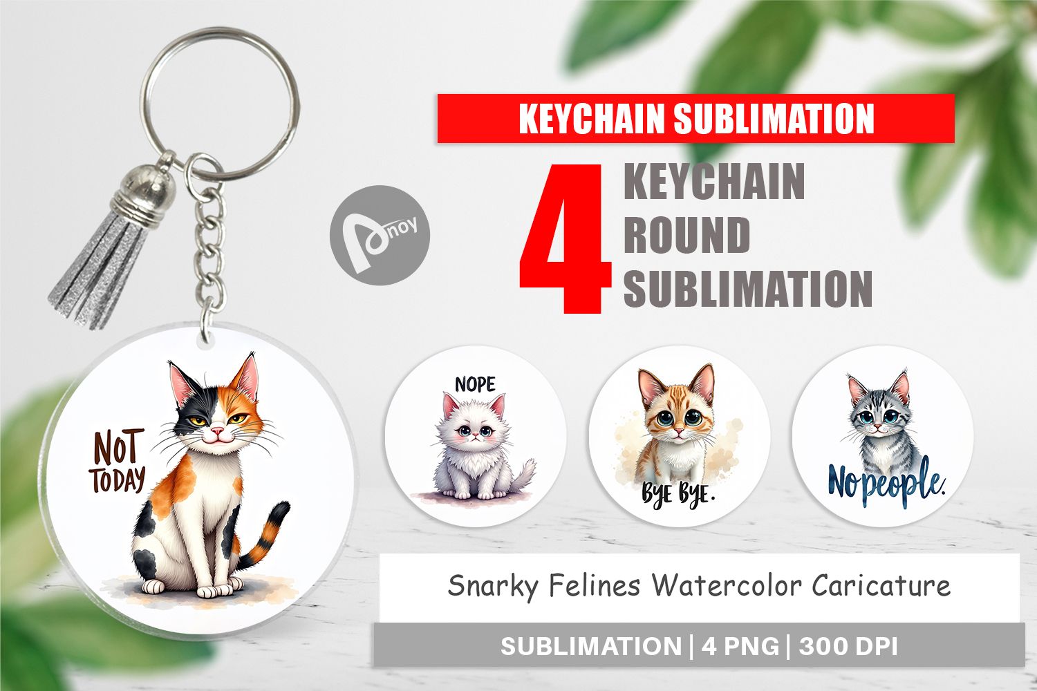 Snarky Felines Keychain product image 1