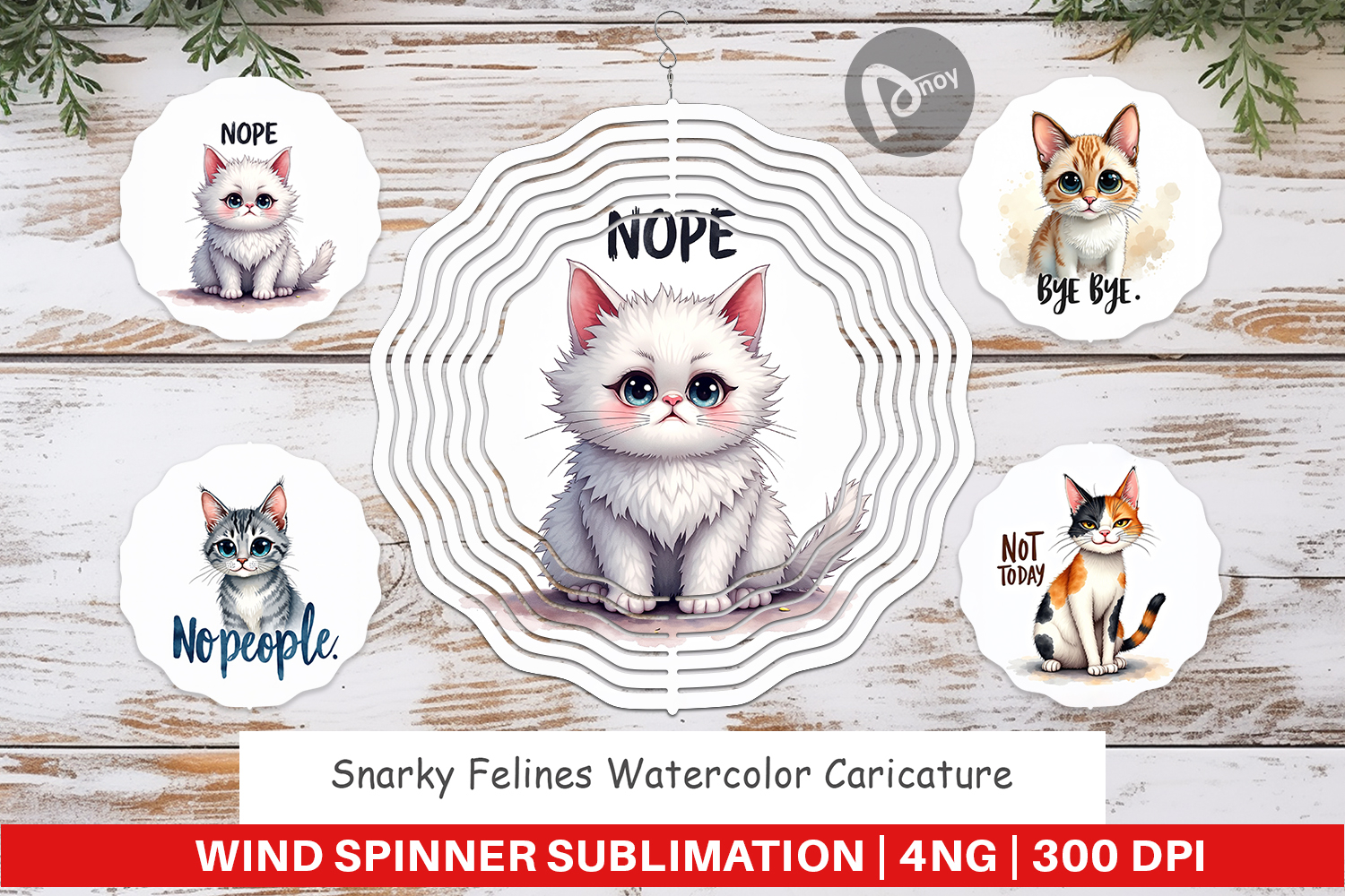 Snarky Felines Wind Spinner product image 1