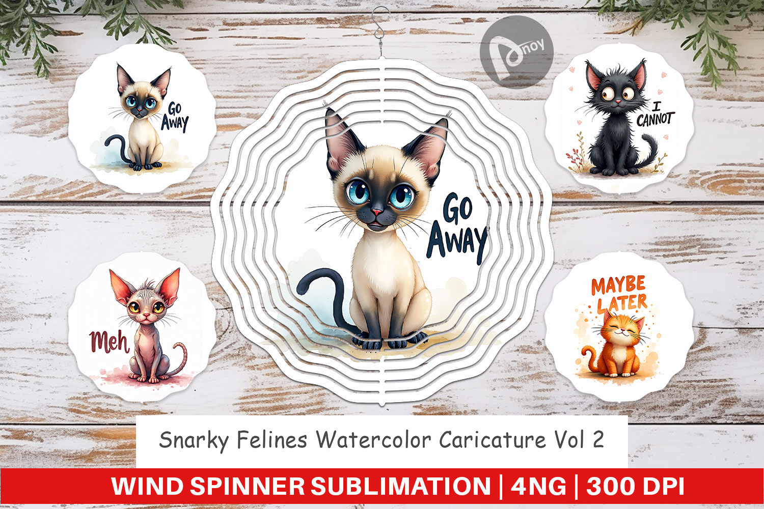 Snarky Felines Wind Spinner product image 1