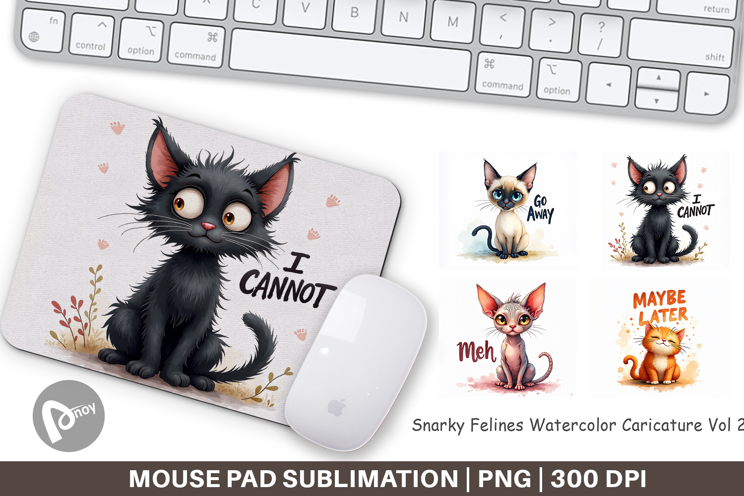 Snarky Felines Mouse Pad product image 1