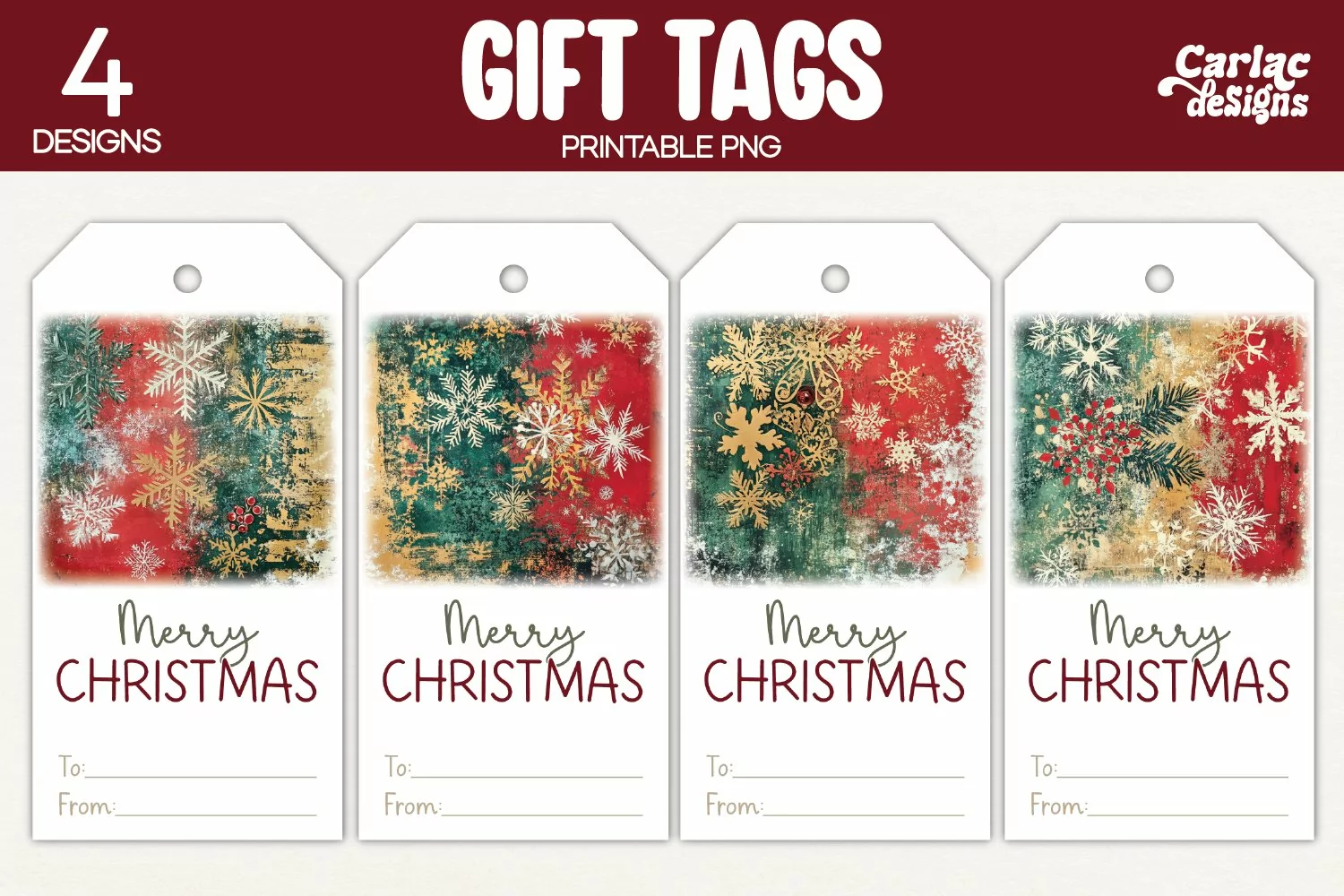 snowflakes gift tags
