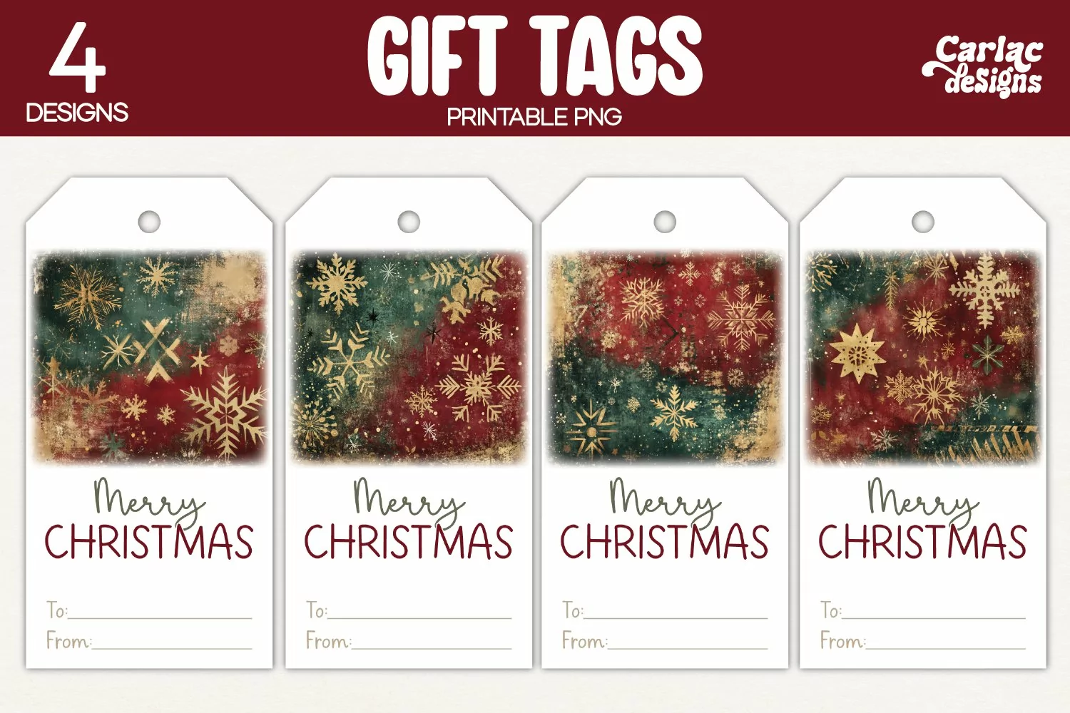 snowflakes gift tags