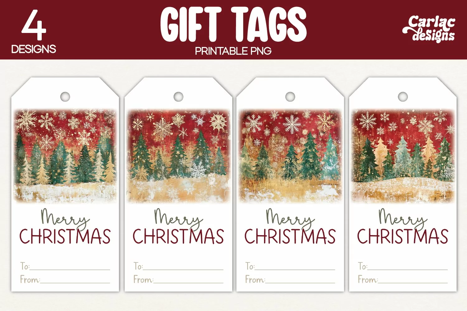 snowflakes gift tags