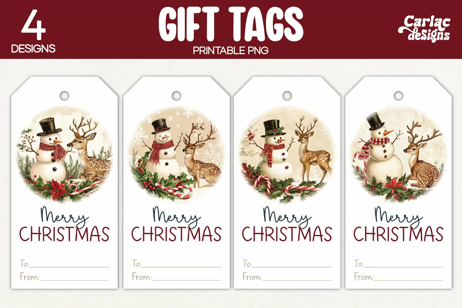 snowman gift tags