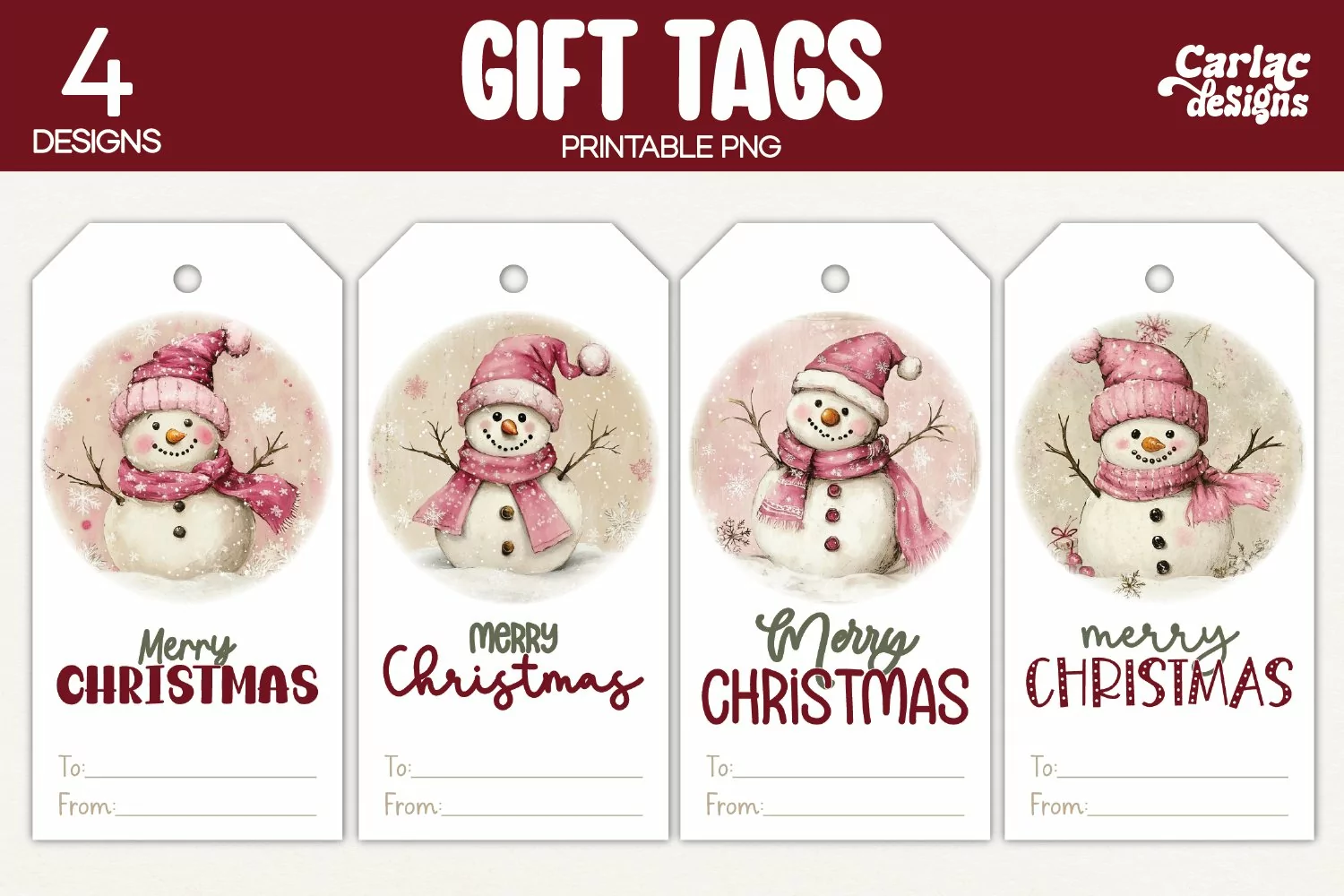 snowman gift tags
