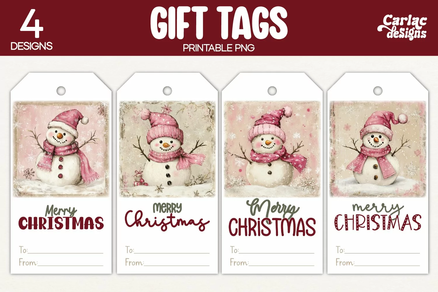 snowman gift tags
