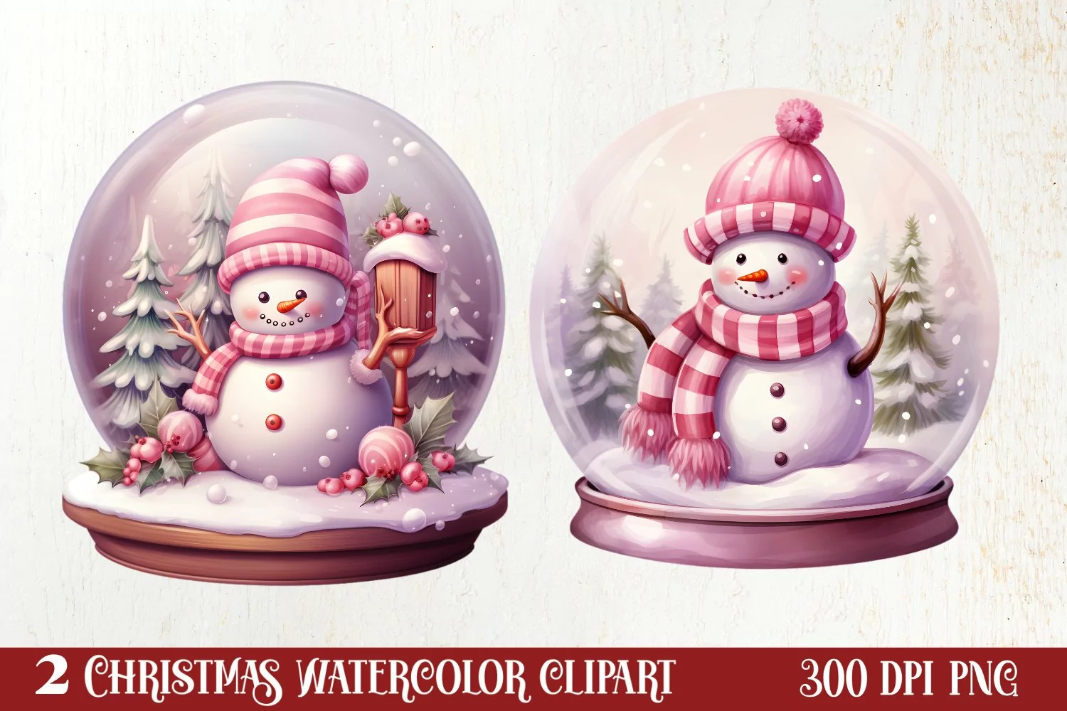 Snowman In Snow Globe Clipart Sublimation, Christmas SVG product image 1