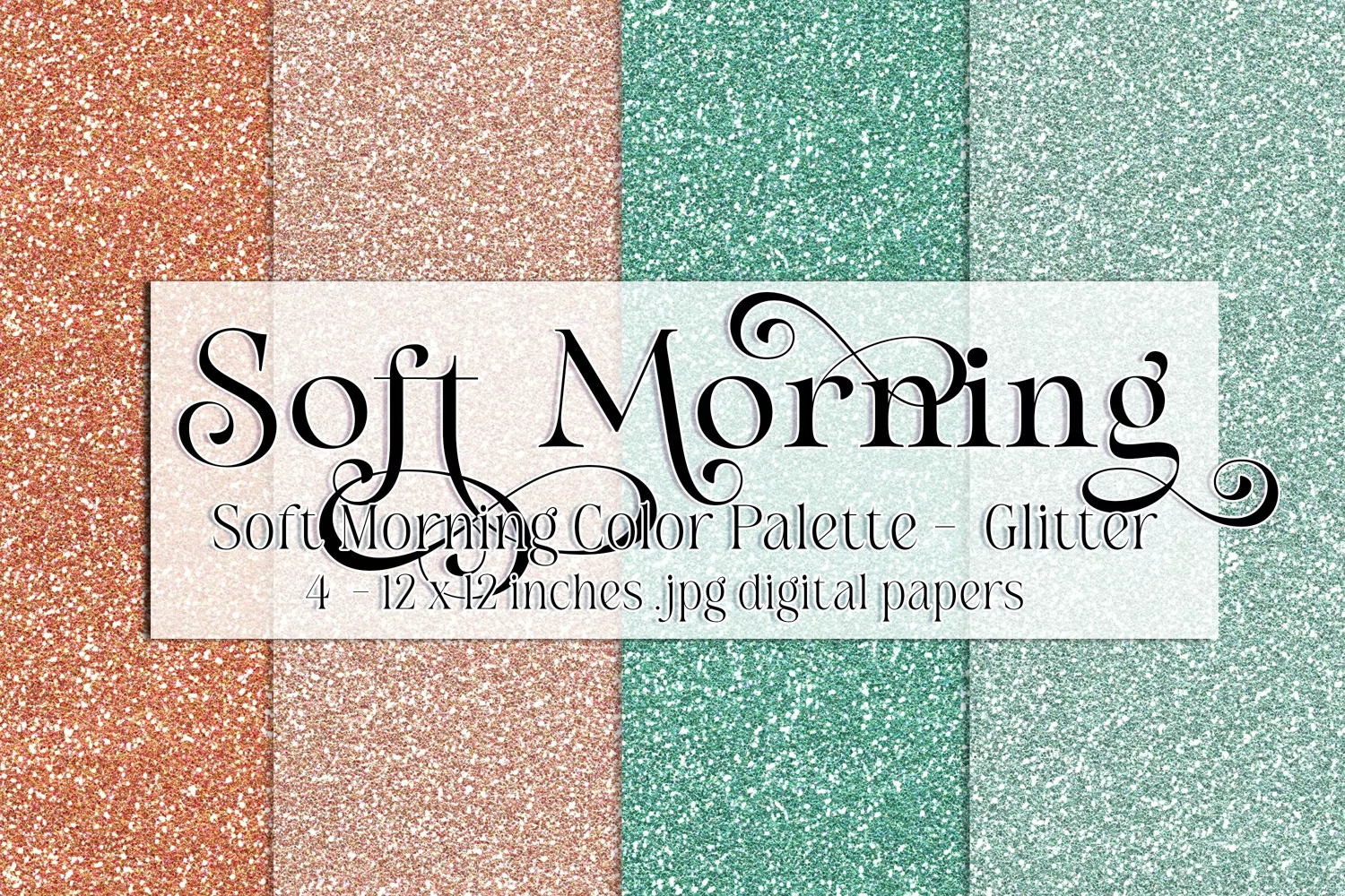 Soft Morning Color Palette, Pastels, Soft Shades, Glitter product image 1