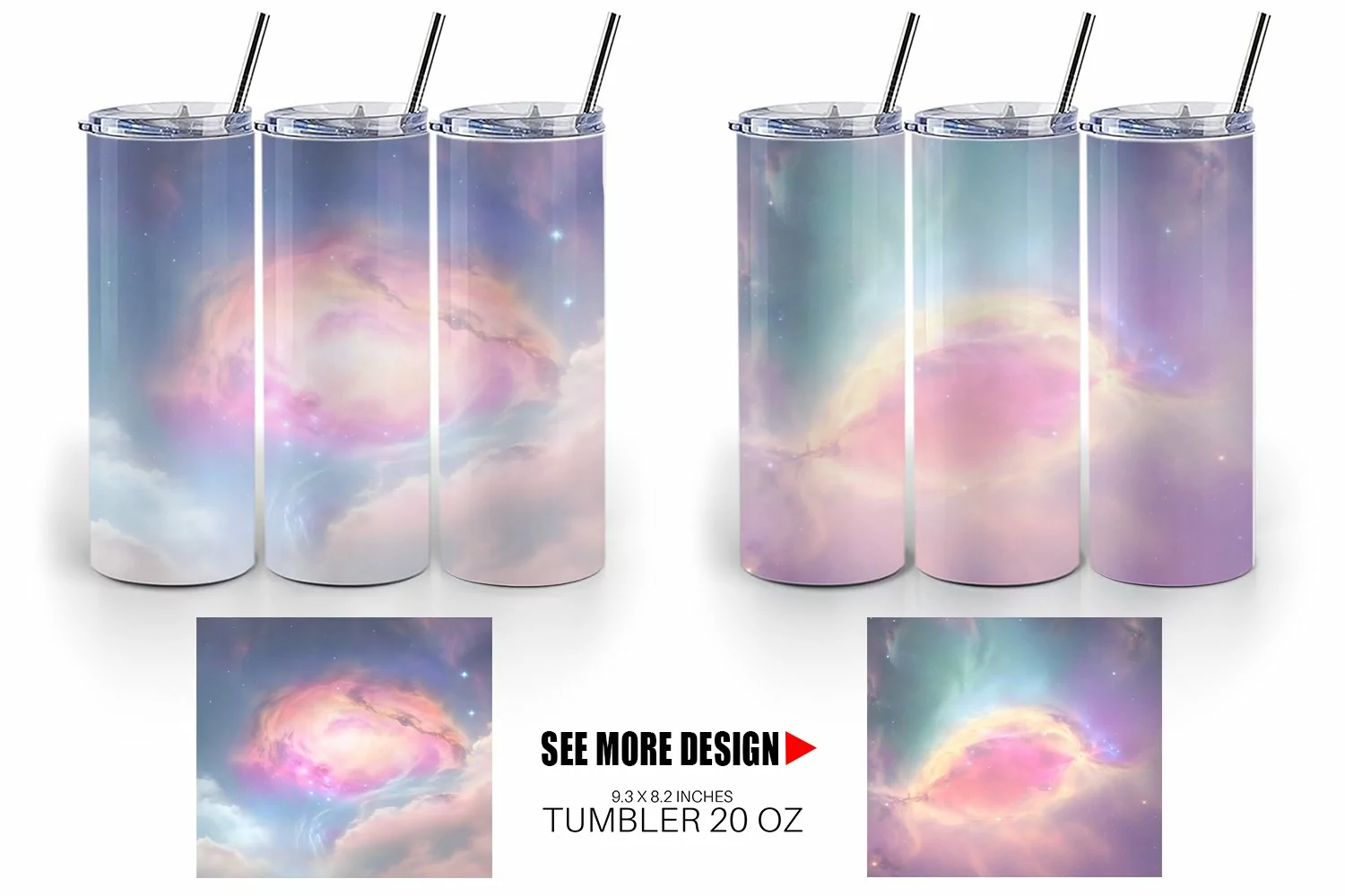 Space Nebula Unicorn Color | Tumbler Sublimation Wrap product image 1