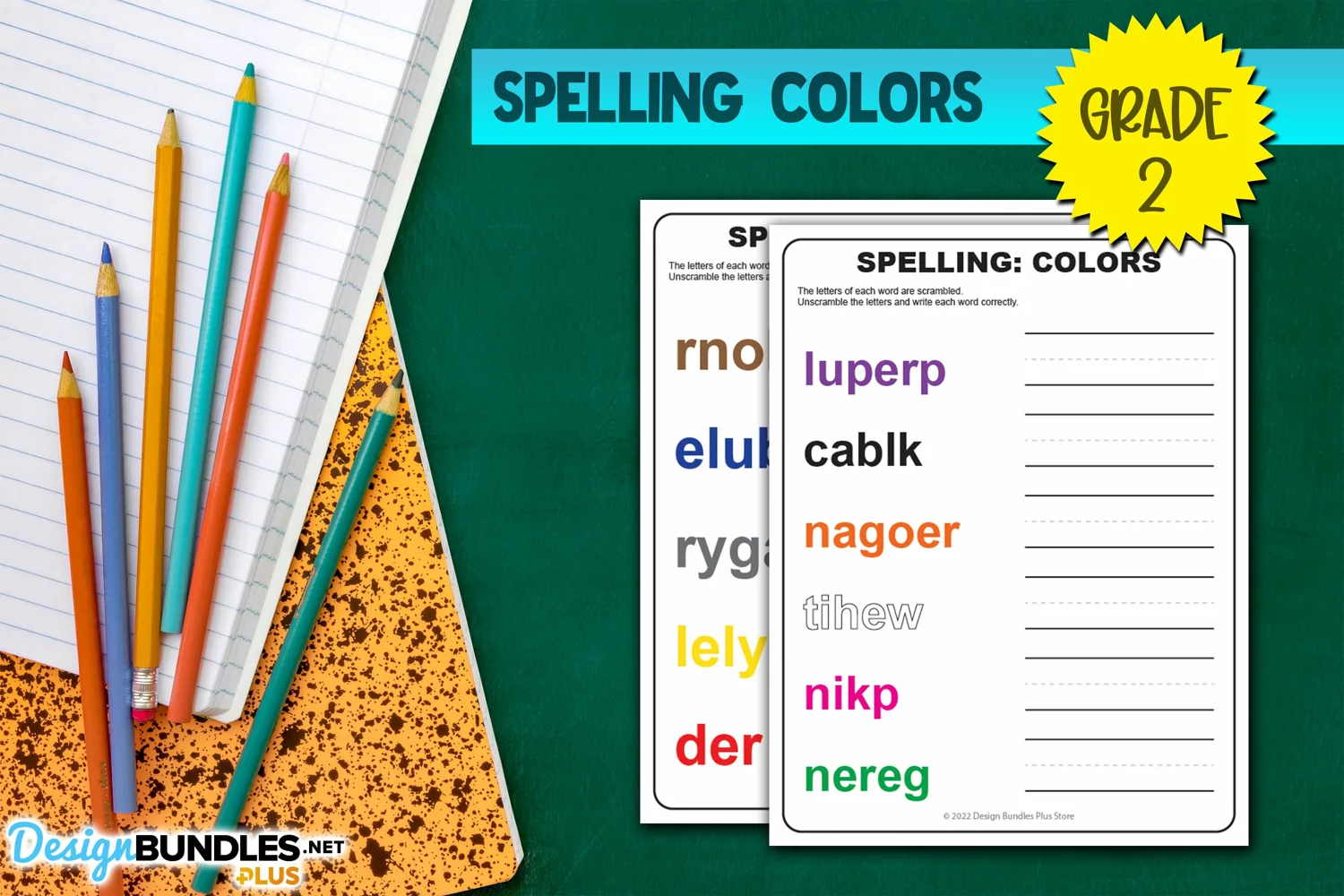 Spelling Colors Educational Worksheet product image 1
