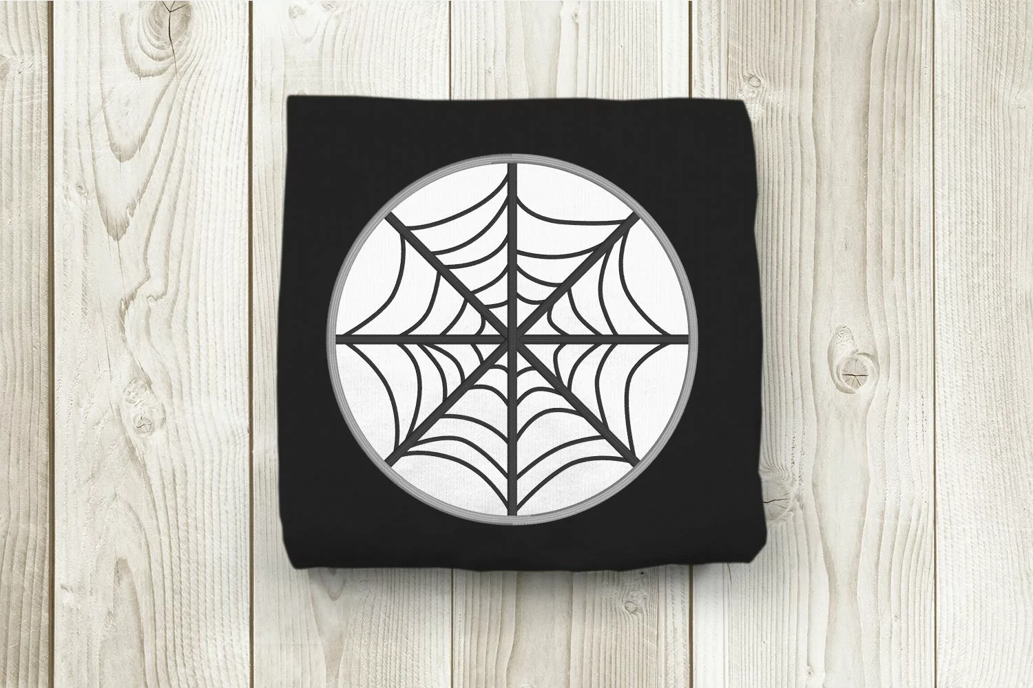 spiderweb circle applique