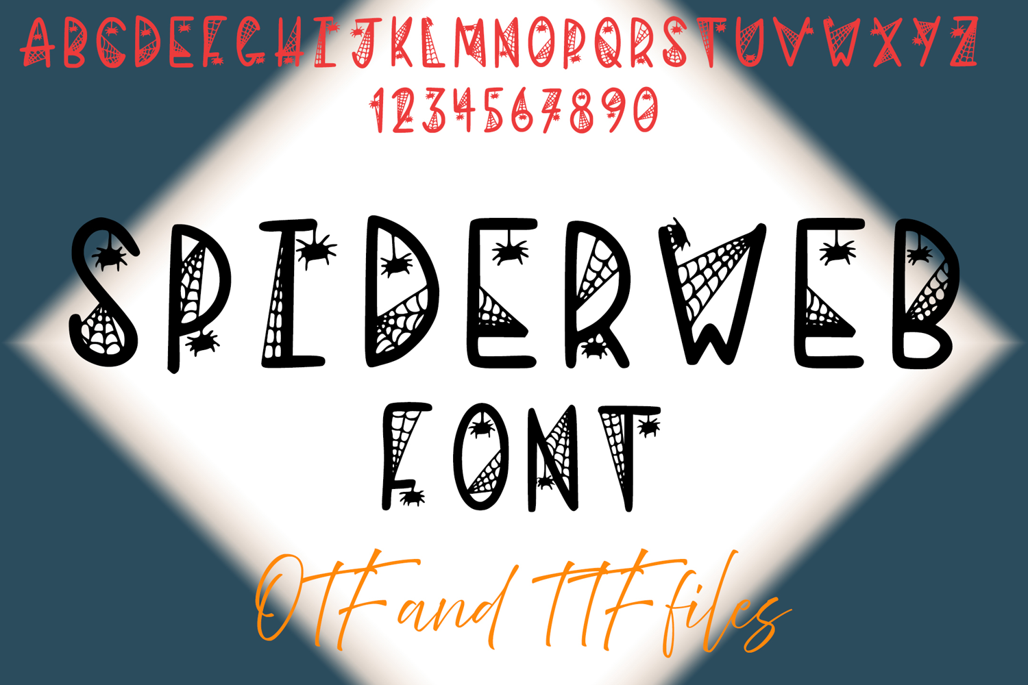 Spiderweb Halloween Spider OTF TTF Typeface Font product image 1