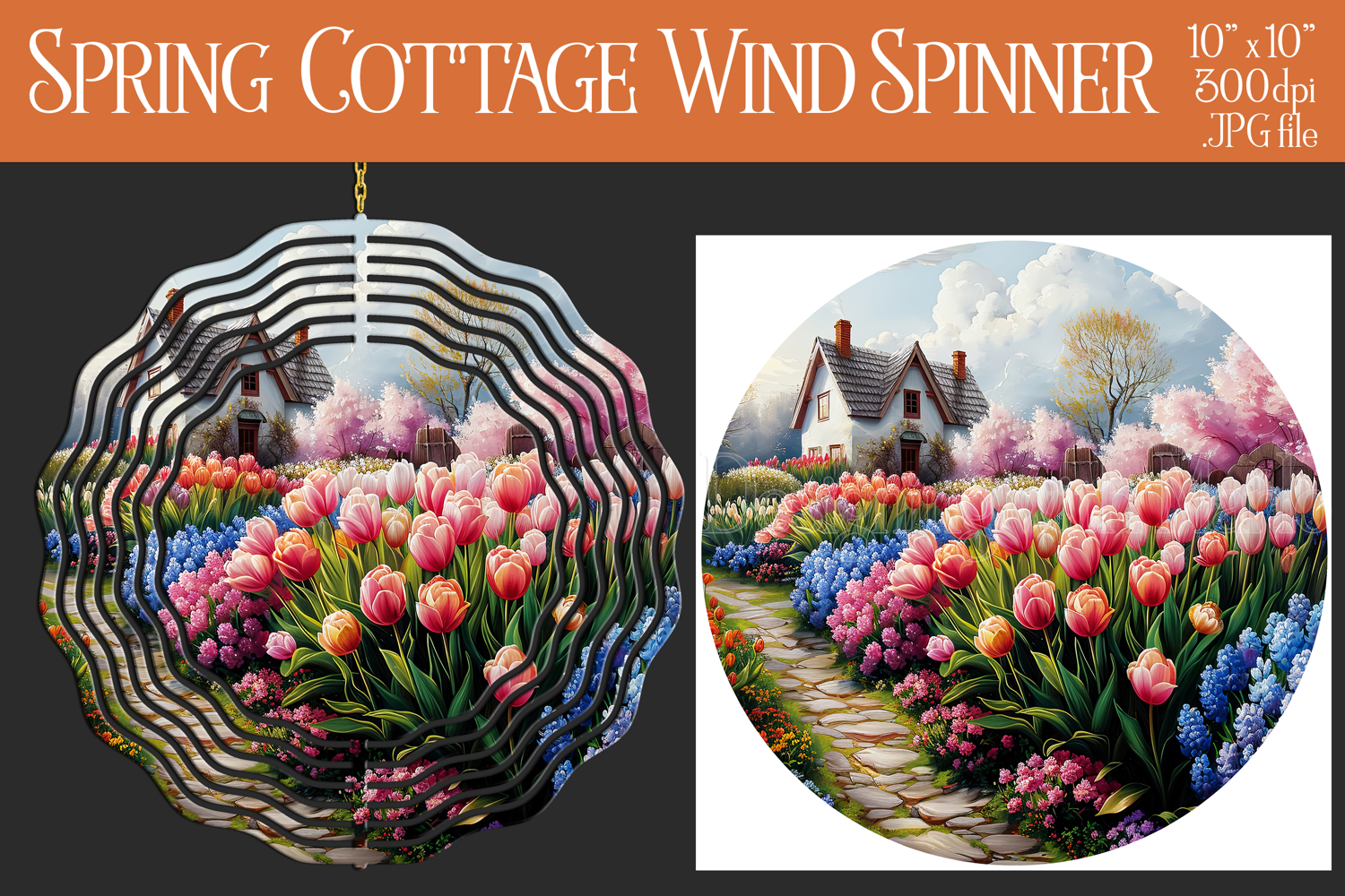 Spring Wind Spinner, Sublimation Spring Season Spinner d2 product image 1