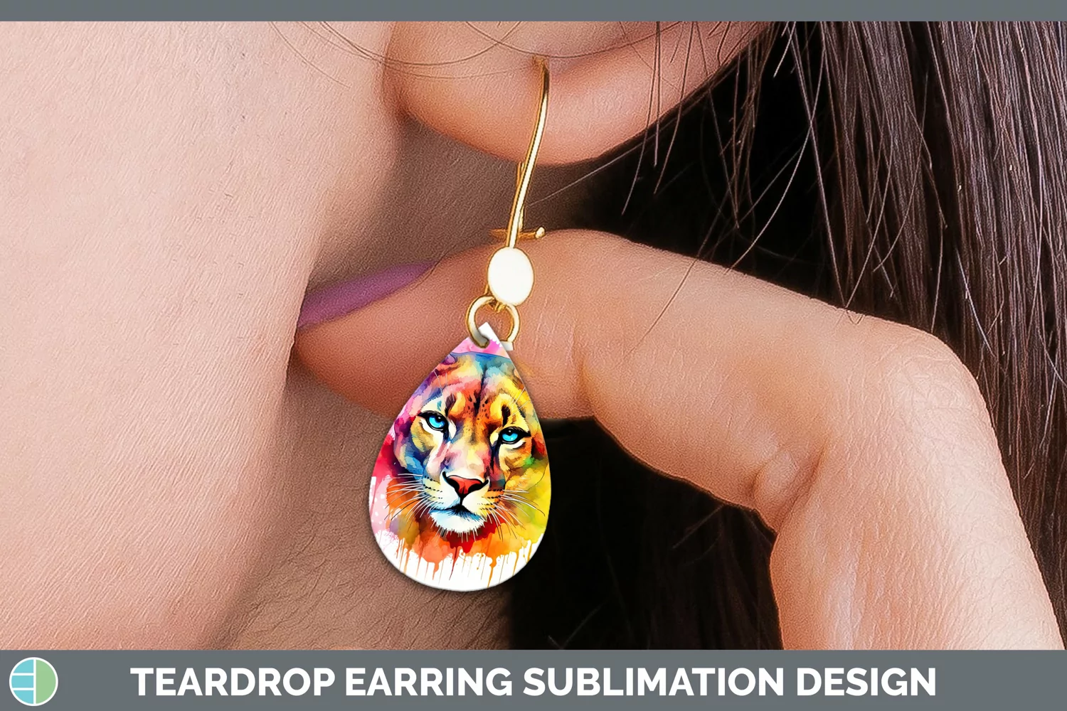 GorgeousSplat Rainbow Teardrop Earrings design.
