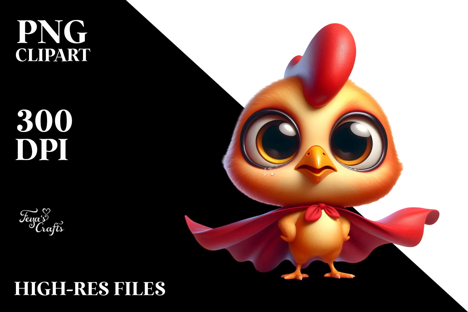 Superhero Chicken PNG product image 1