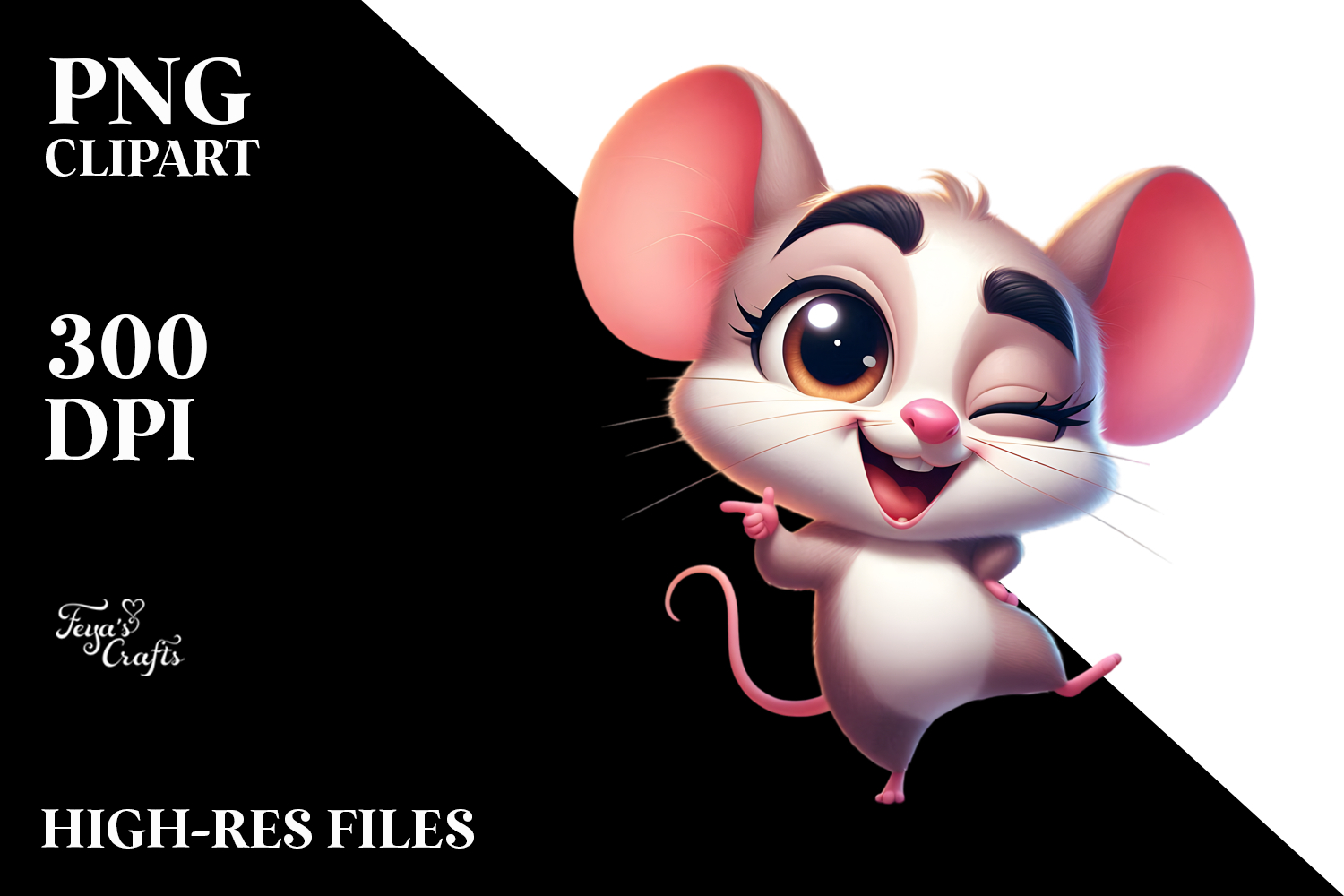 Cute Mouse with Exaggerated Expression product image 1