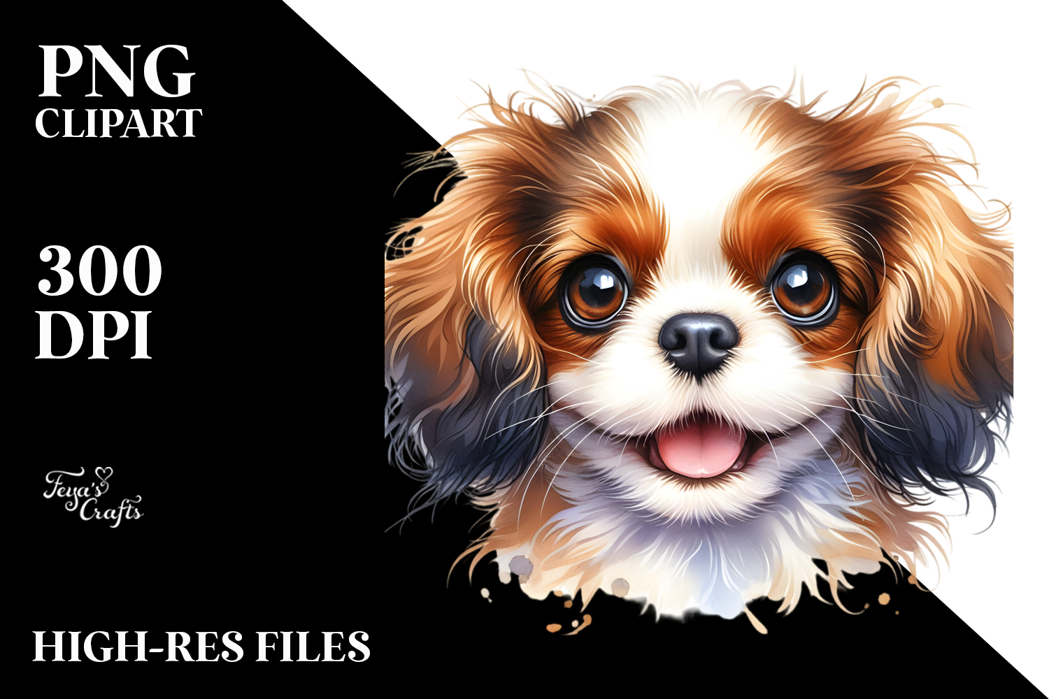Baby Cavalier King Charles Spaniel, Transparent PNG product image 1