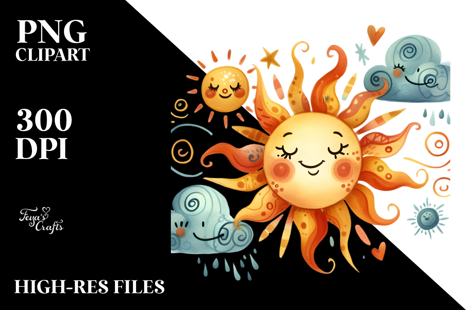 Smiling Sun PNG product image 1