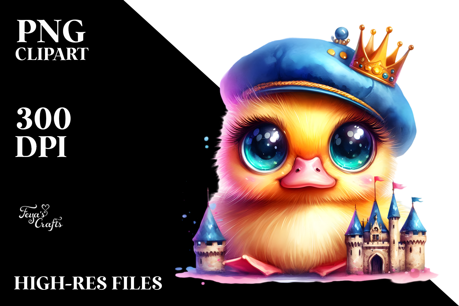 Duck with Tiny Castle, Transparent PNG product image 1