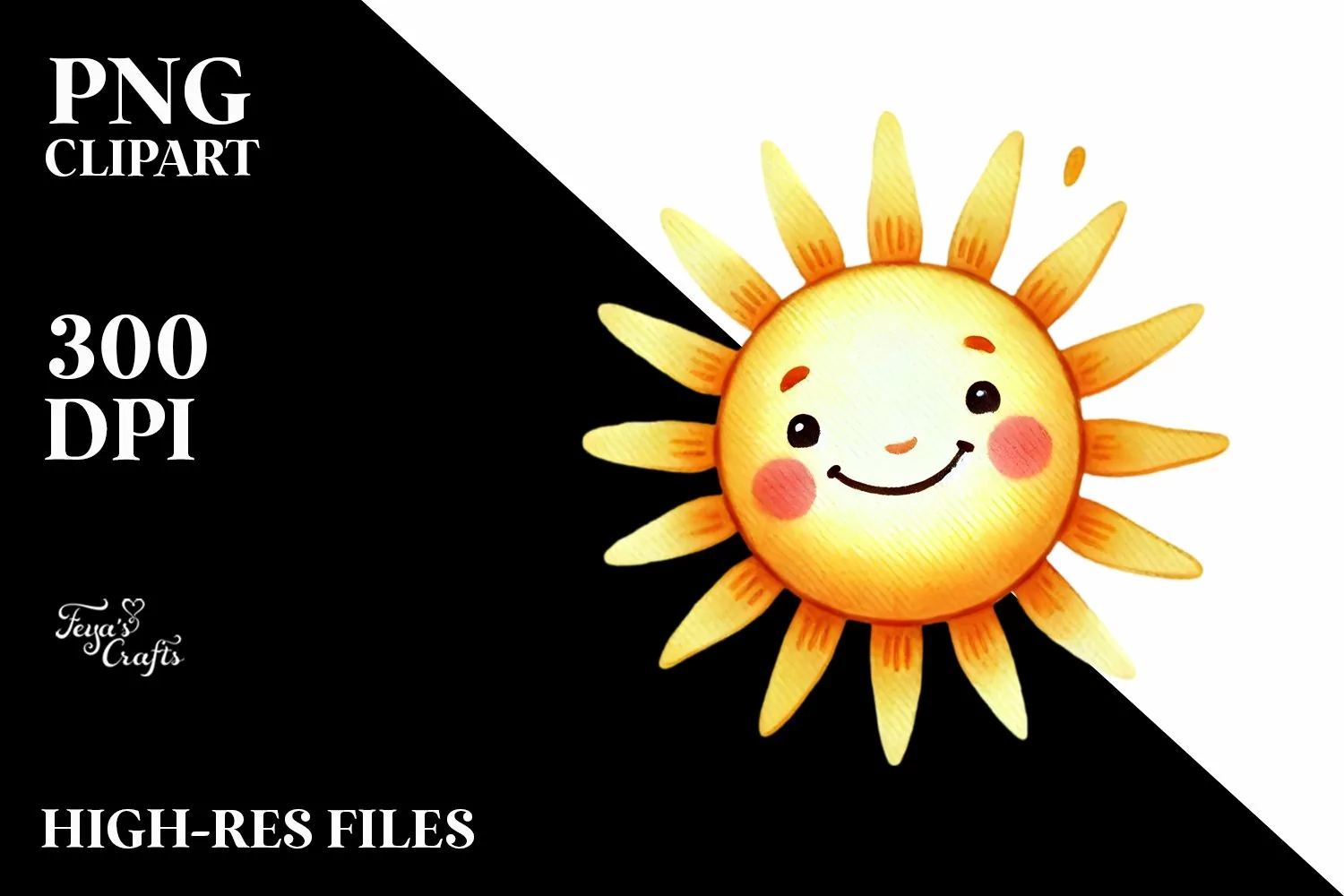 Smiling Sun PNG product image 1