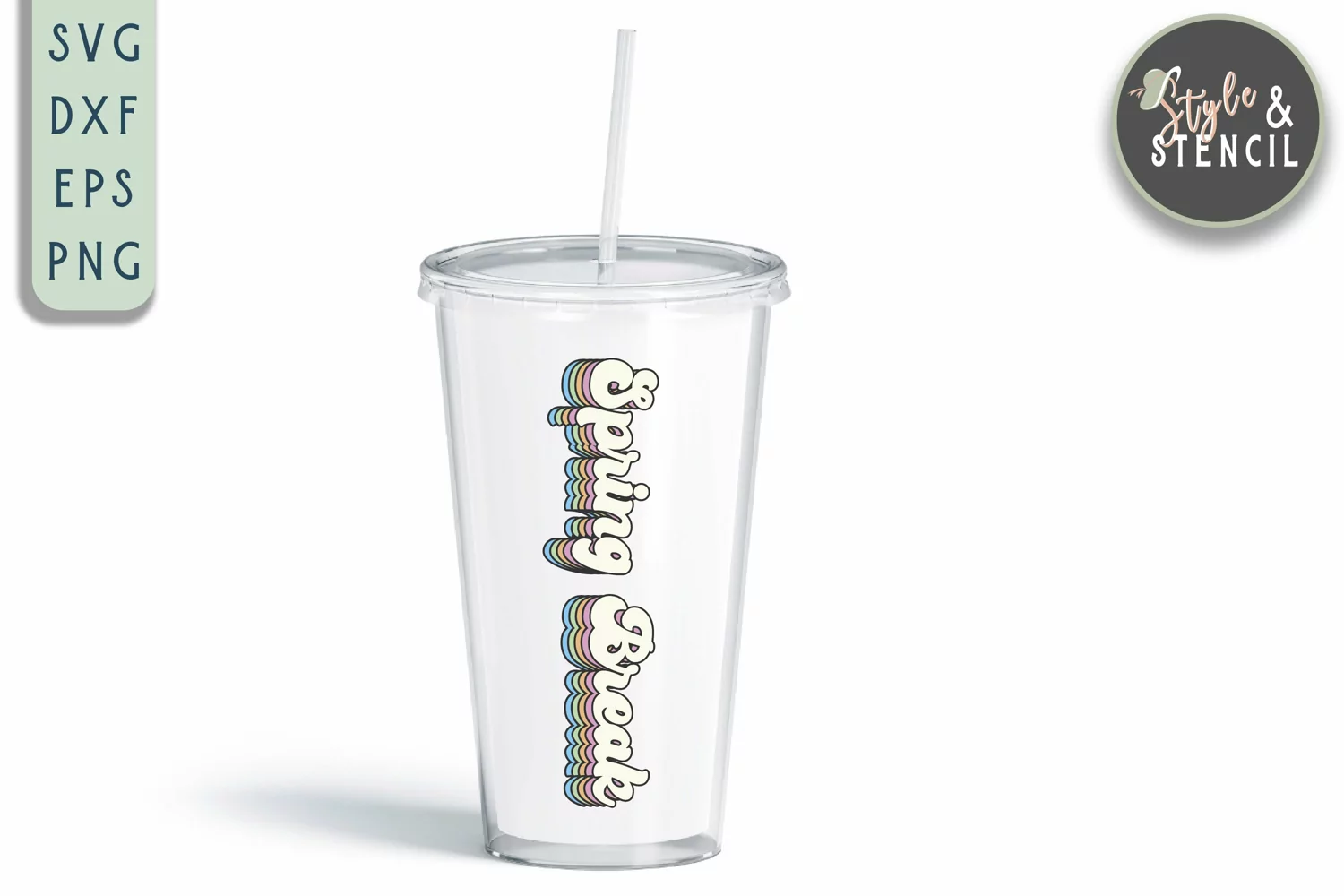 Spring Break SVG - Retro - Sublimation product image 1