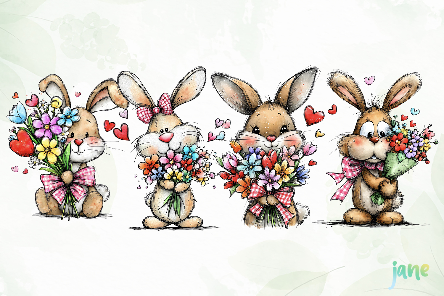 Spring Easter Watercolor Clipart product image 1