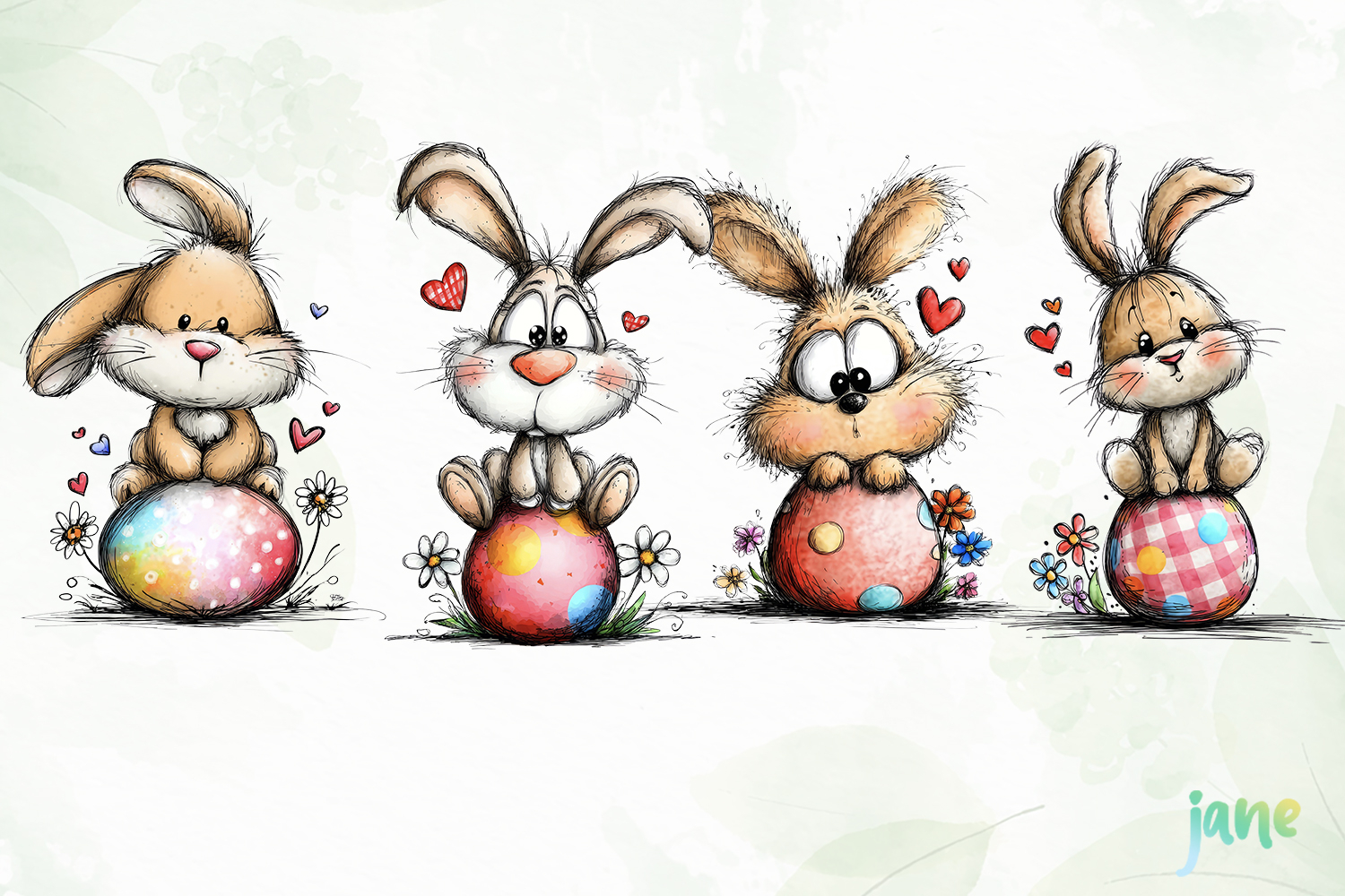 Spring Easter Watercolor Clipart product image 1