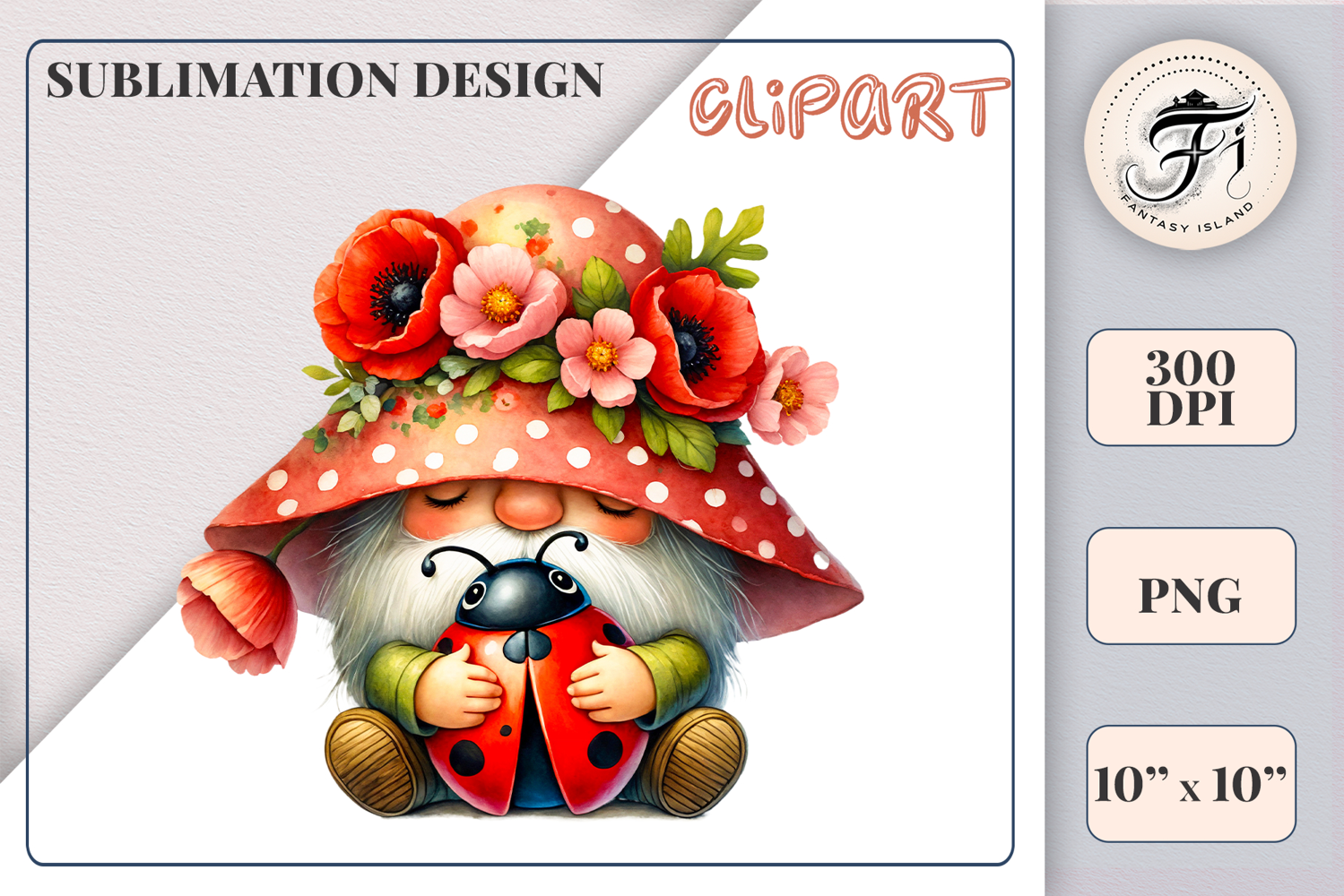 Add spring charm to your designs with this adorable watercolor garden gnome clipart. Download the high-quality PNG file with a transparent background, perfect for greeting cards, invitations, sublimation, t-shirts, and more!