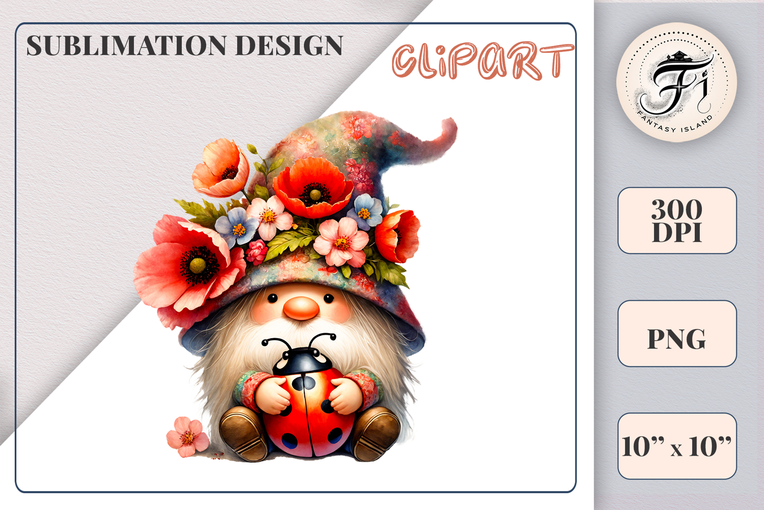 Add spring charm to your designs with this adorable watercolor garden gnome clipart. Download the high-quality PNG file with a transparent background, perfect for greeting cards, invitations, sublimation, t-shirts, and more!