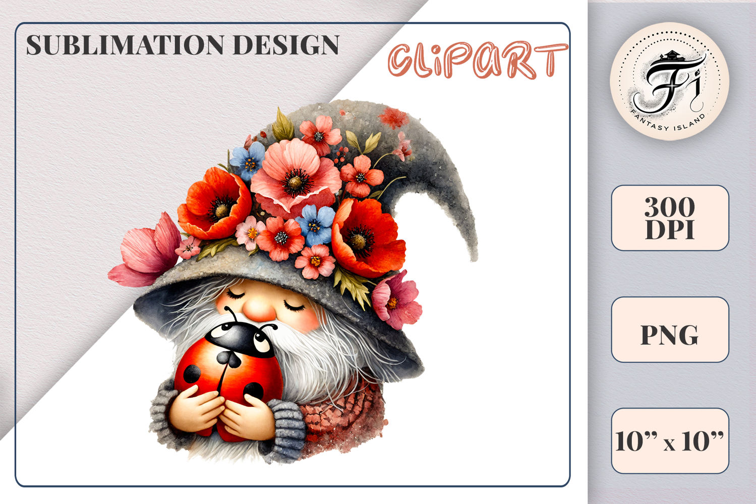 Add spring charm to your designs with this adorable watercolor garden gnome clipart. Download the high-quality PNG file with a transparent background, perfect for greeting cards, invitations, sublimation, t-shirts, and more!