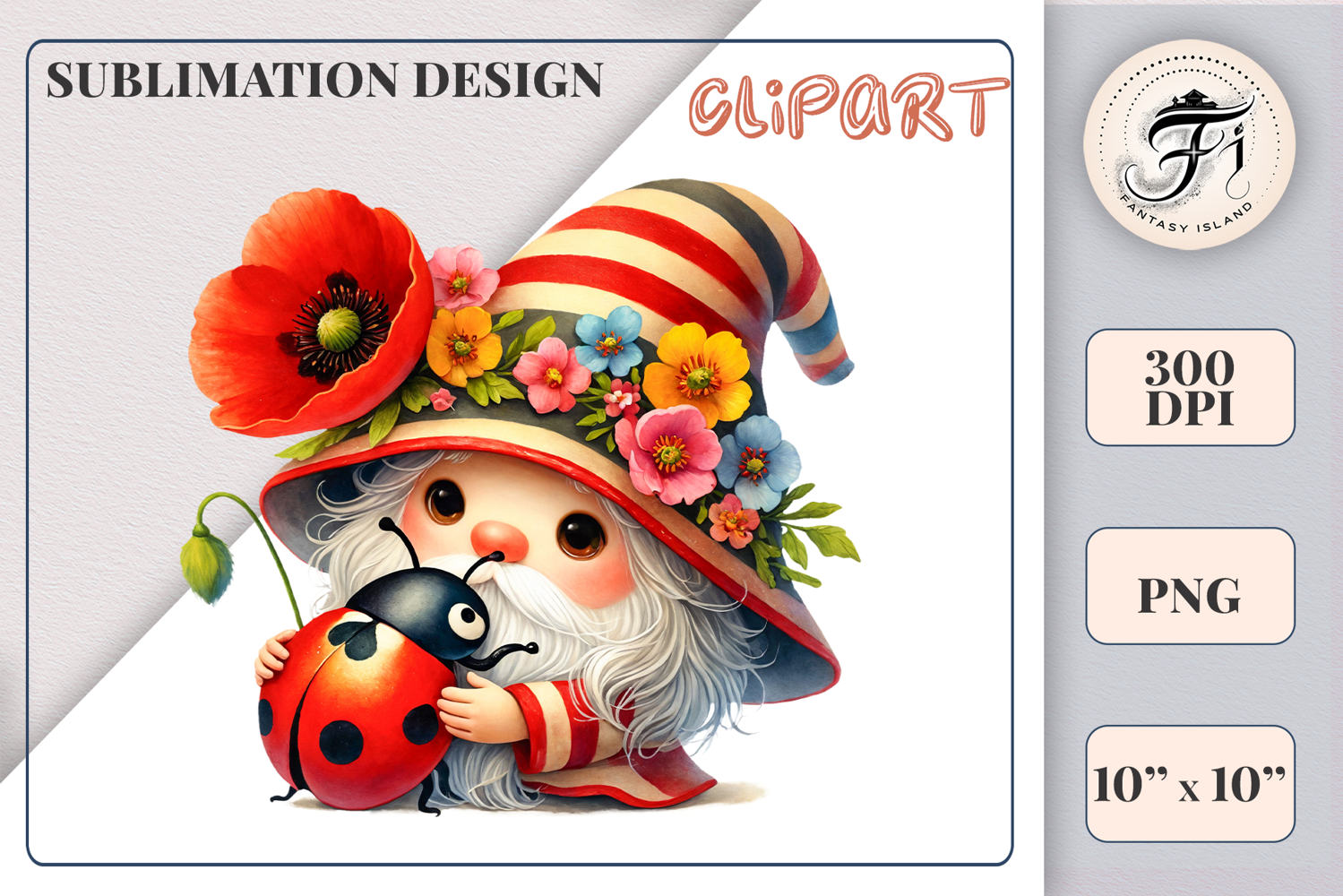 Add spring charm to your designs with this adorable watercolor garden gnome clipart. Download the high-quality PNG file with a transparent background, perfect for greeting cards, invitations, sublimation, t-shirts, and more!