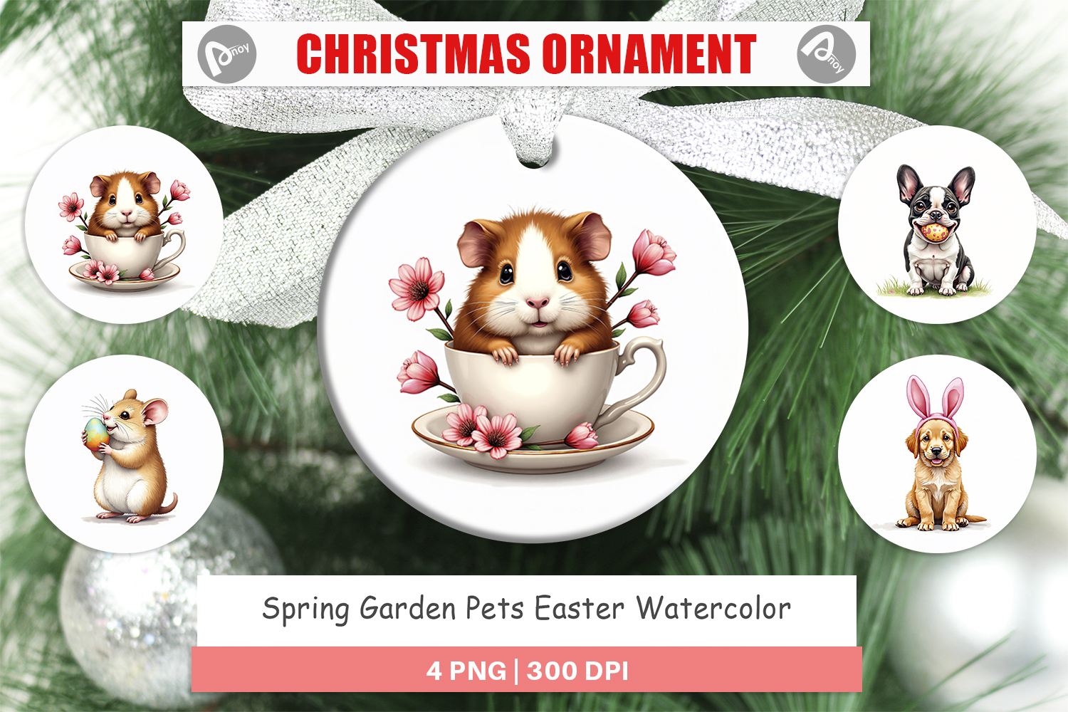 Spring Garden Pets Easter Ornament product image 1