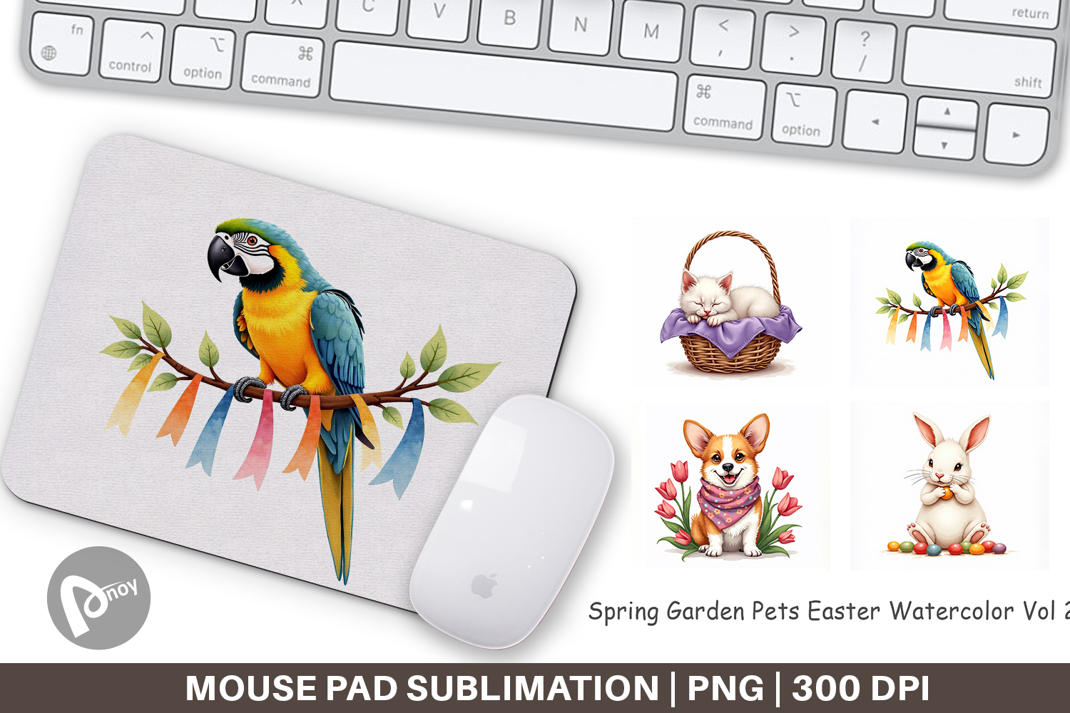 Spring Garden Pets Easter Mouse Pad product image 1