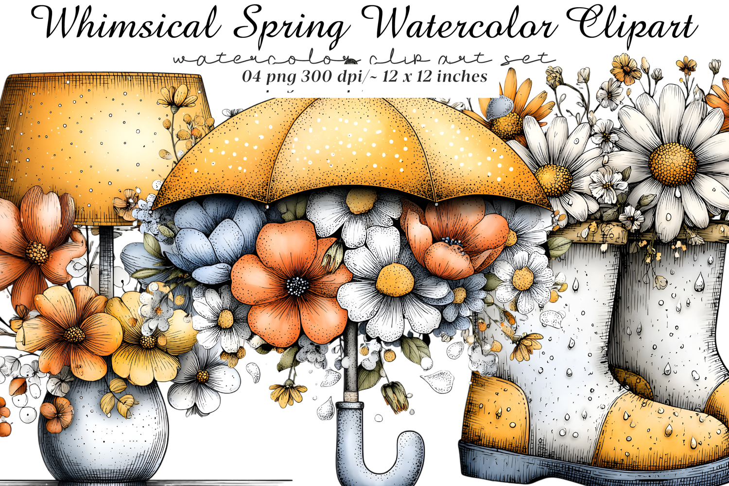 Spring Watercolor Clipart product image 1