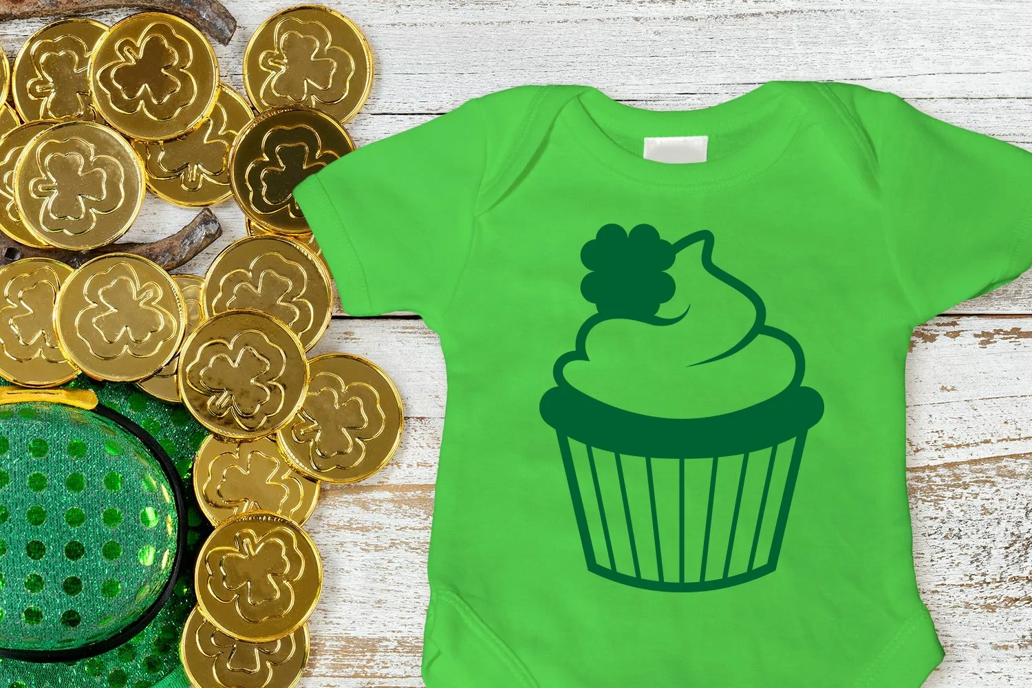 st patrick's day cupcake svg
