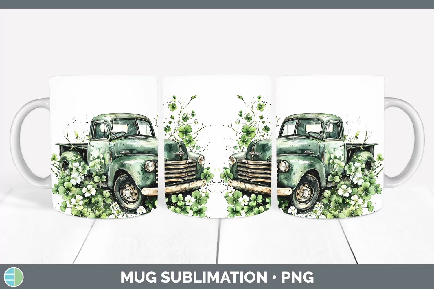 GorgeousSt Patricks Splash Mug Wrap design.