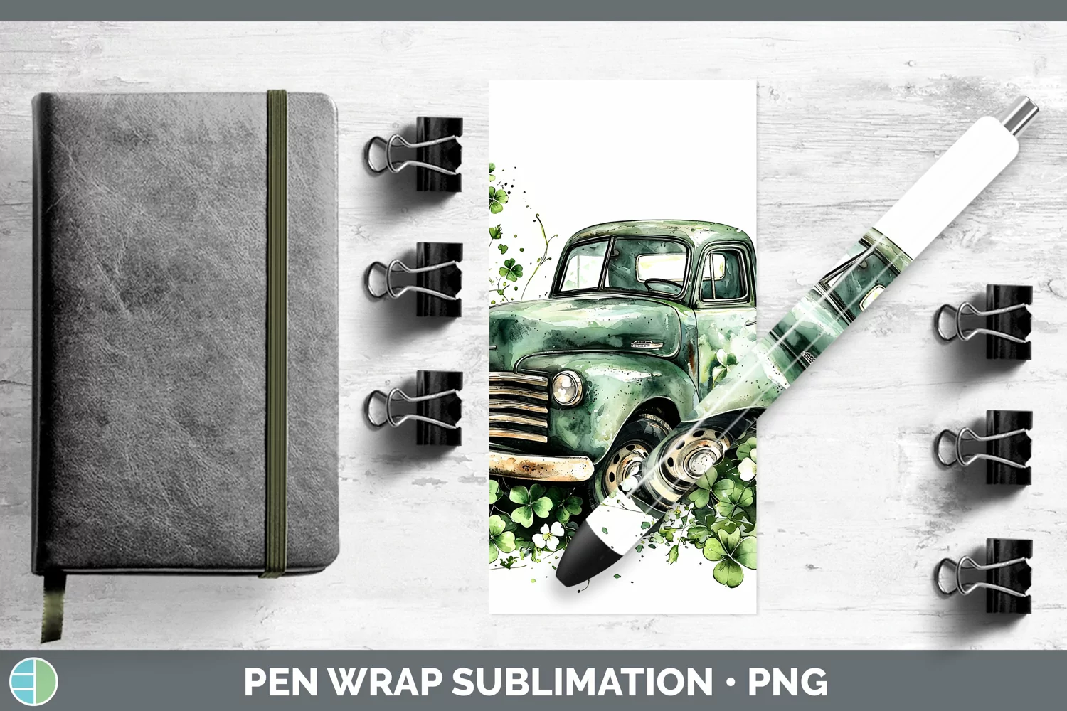 GorgeousSt Patricks Splash Pen Wrap design.