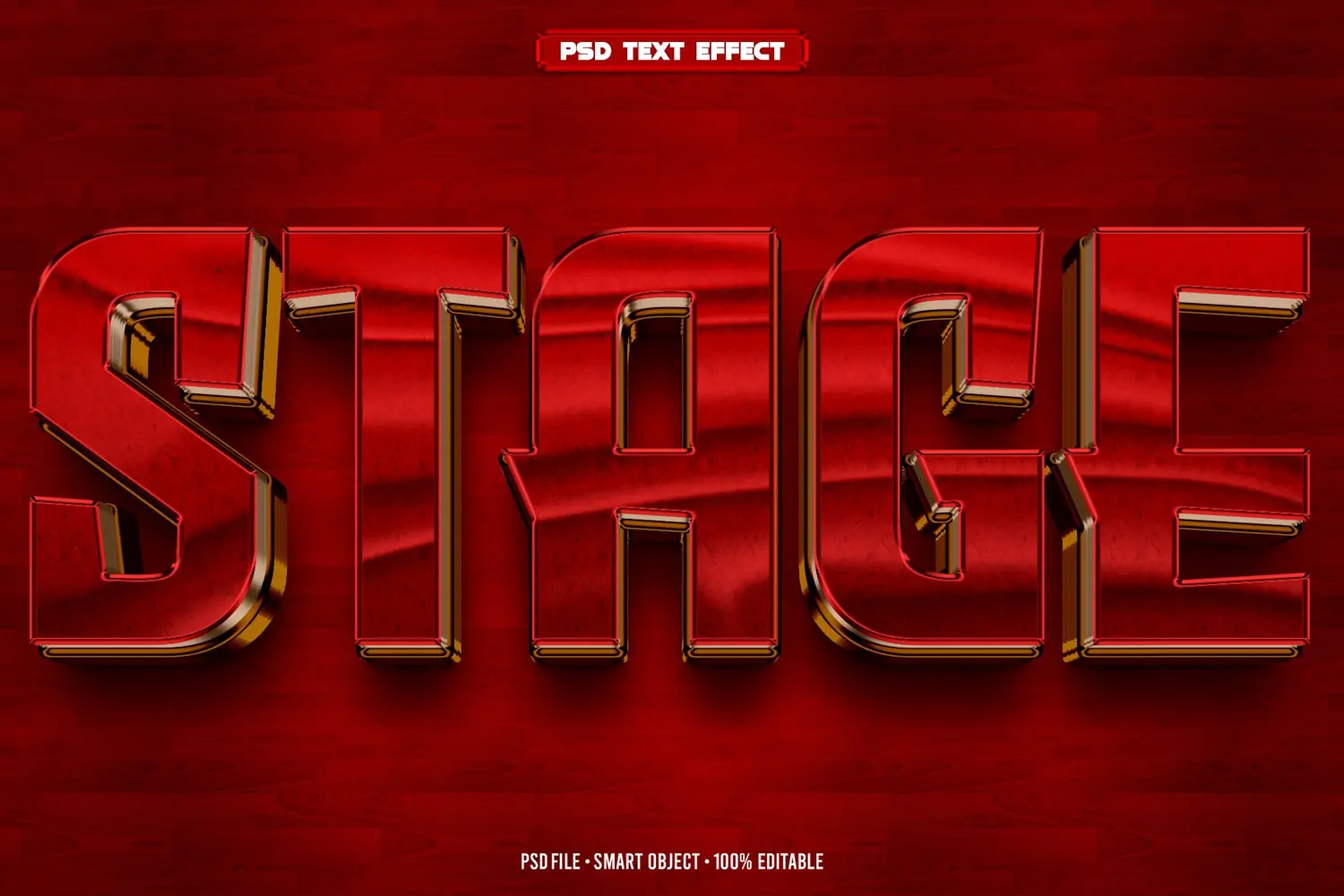 Stage 3D editable text effect product image 1
